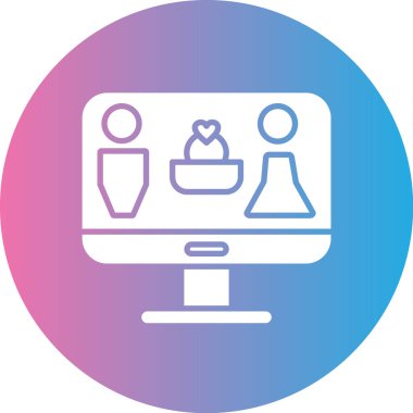 Yiyecek ve içecek ikonunun vektör illüstrasyonu