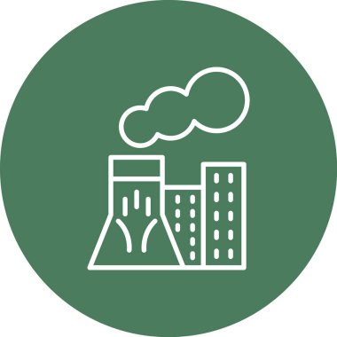 Fabrika simgesi vektör illüstrasyonu