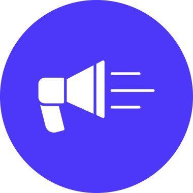 Konuşmacı. Web simgesi basit illüstrasyon