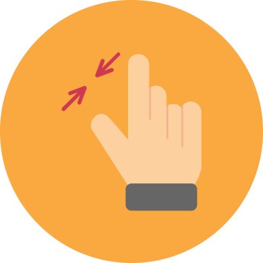 parmak el simgesi, basit vektör illüstrasyonu