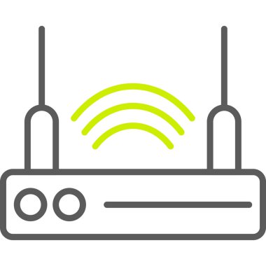 router simgesi vektör illüstrasyonu
