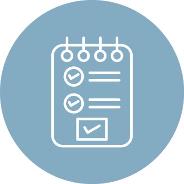 Kontrol listesi. Web simgesi basit illüstrasyon