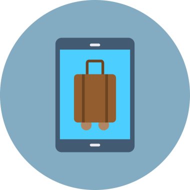 seyahat düz vektör simgesi.