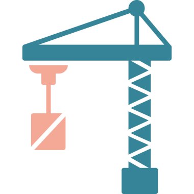 Vinç. Web simgesi basit illüstrasyon