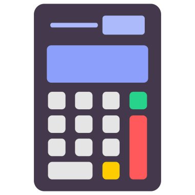 hesap makinesi renkli vektör simgesi
