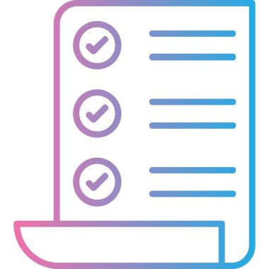 Kontrol listesi. Web simgesi basit illüstrasyon