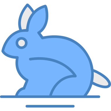 Doldurulmuş tavşan paskalya tavşanı simgesi - taslak biçimi