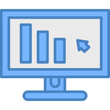 Veri analizi. Web simgesi basit illüstrasyon