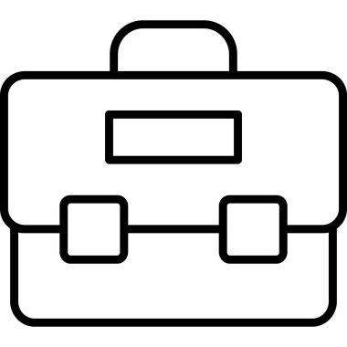 Evrak çantası. Web simgesi vektör illüstrasyonu