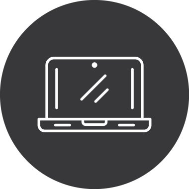 Dizüstü bilgisayar simgesi vektör çizimi