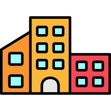 Bina. Web simgesi basit tasarım