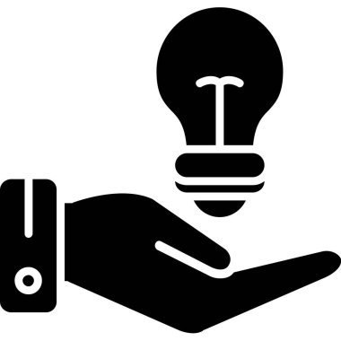 Ampul ikonlu bir ampul. Basit tasarım