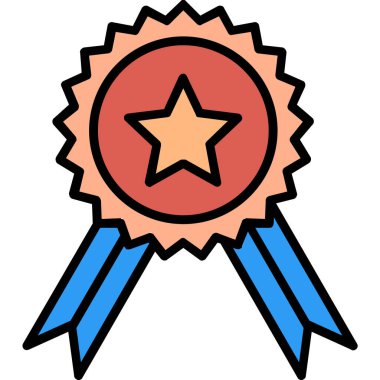 Ödül rozeti. Web simgesi basit illüstrasyon