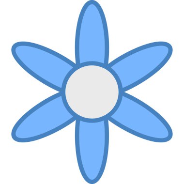 vektör çiçek simgesi, basit vektör illüstrasyonu