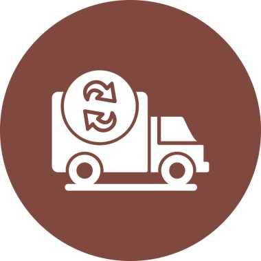 Bir kamyon simgesinin vektör çizimi