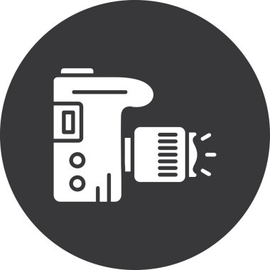 kamera simgesi vektör illüstrasyonu