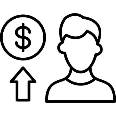 para değişimi simgesi vektör çizelgesi çizimi