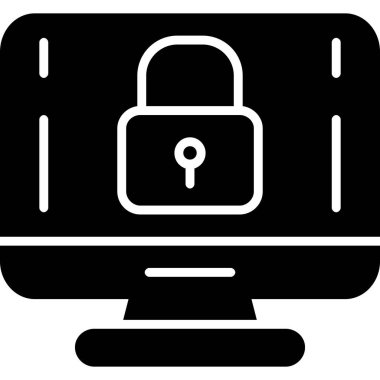 Kilit. Web simgesi basit illüstrasyon