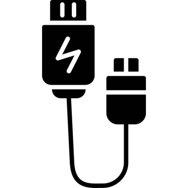 USB kablo vektör simgesi