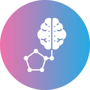 İnsan beyni ikon vektör illüstrasyonu