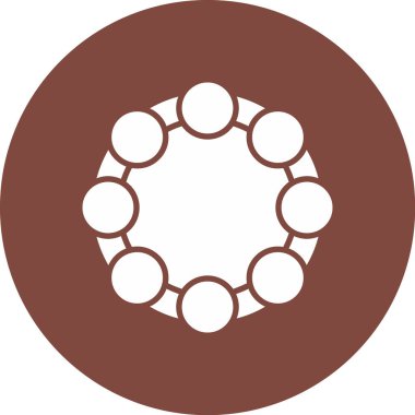 Dairesel bir simgenin vektör illüstrasyonu