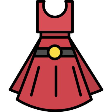 Bebek elbisesi. Web simgesi basit illüstrasyon