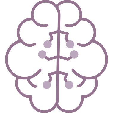 Beyin. Web simgesi basit illüstrasyon