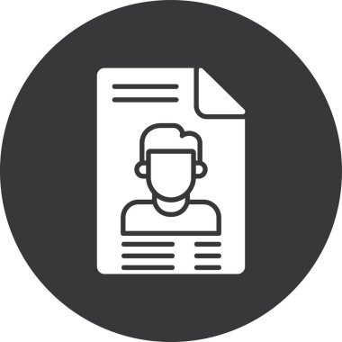 Kimlik kartı simgesi, vektör illüstrasyonu