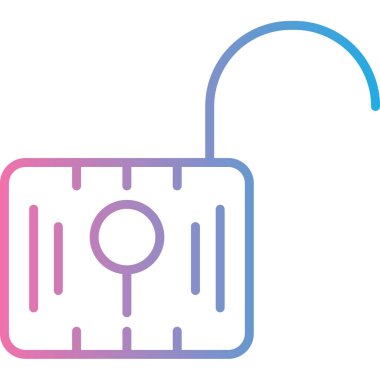 lock icon, vector illustration simple design