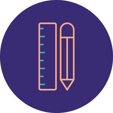 Kalem. Web simgesi basit illüstrasyon