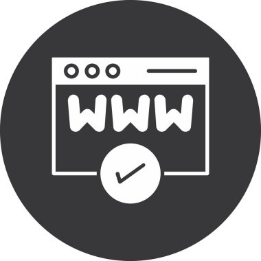 Web simgesi, web sitesinin vektör illüstrasyonu