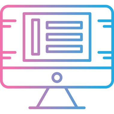 Bilgisayar simgesinin vektör illüstrasyonu