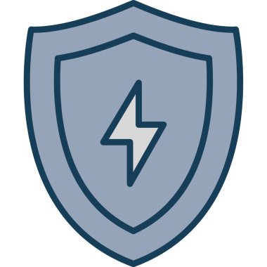 Kalkan simgesi. vektör illüstrasyonu