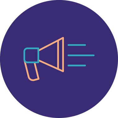 Megafon ağ simgesinin vektör illüstrasyonu