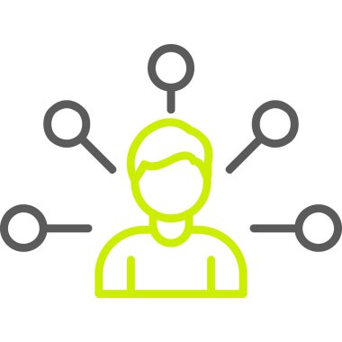 ağ simgesi. özet düz vektör çizimi.