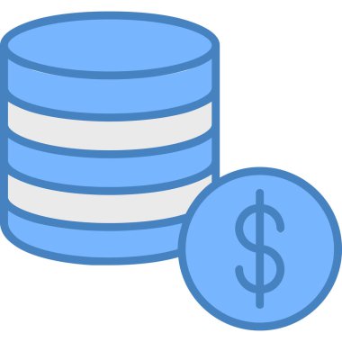 veritabanı düz vektör simgesi