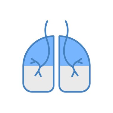 Şeffaf bir arka planda akciğer vektör çizimi. Birinci kalite semboller. kavram ve konsept ve grafik için vektör simgesi.