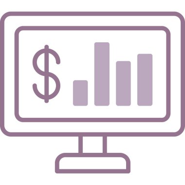 iş ve finans satırı vektör simgesi.