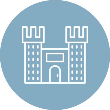 Bina. Web simgesi basit illüstrasyon