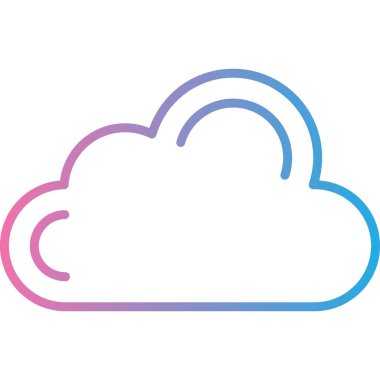 Bulut. Web simgesi basit illüstrasyon