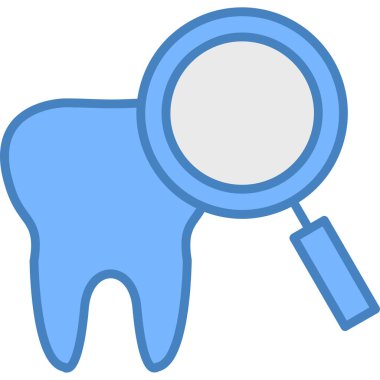 Diş ikonu. Basit resimleme