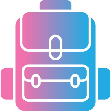 Çanta simgesinin vektör illüstrasyonu