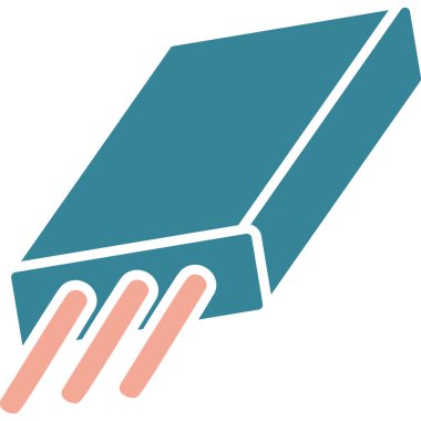 Beyaz bir arkaplanda bir karton kutu, vektör, illüstrasyon tutuyordu..