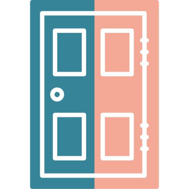 Kapı. Web simgesi basit illüstrasyon