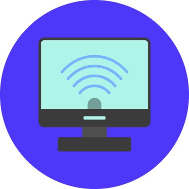Kablosuz. Web simgesi basit illüstrasyon