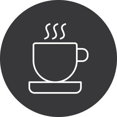 kahve simgesi, vektör illüstrasyonu