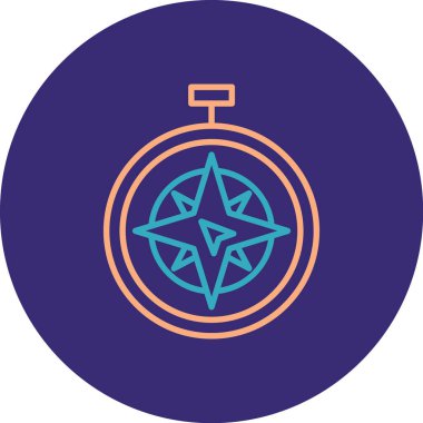 Pusula. Web simgesi basit illüstrasyon