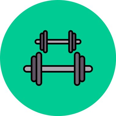 Modern b halterinin vektör illüstrasyonu halter simgesinden yoksun