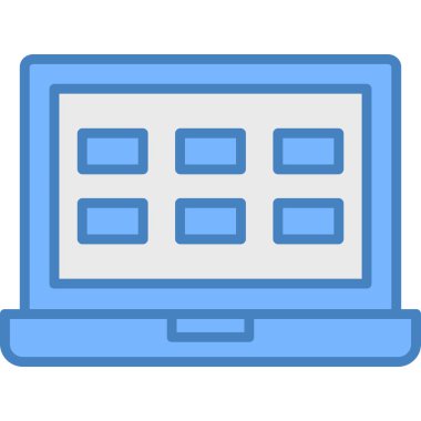 Bilgisayar. Web simgesi basit illüstrasyon