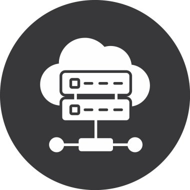 Bulut hesaplama simgesi vektör illüstrasyonu